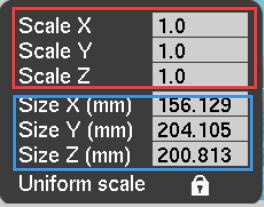 3d打印模型尺寸對比圖