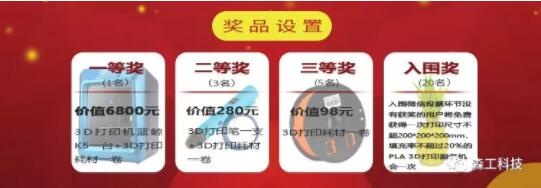 3d打印機(jī)產(chǎn)品獎(jiǎng)勵(lì)